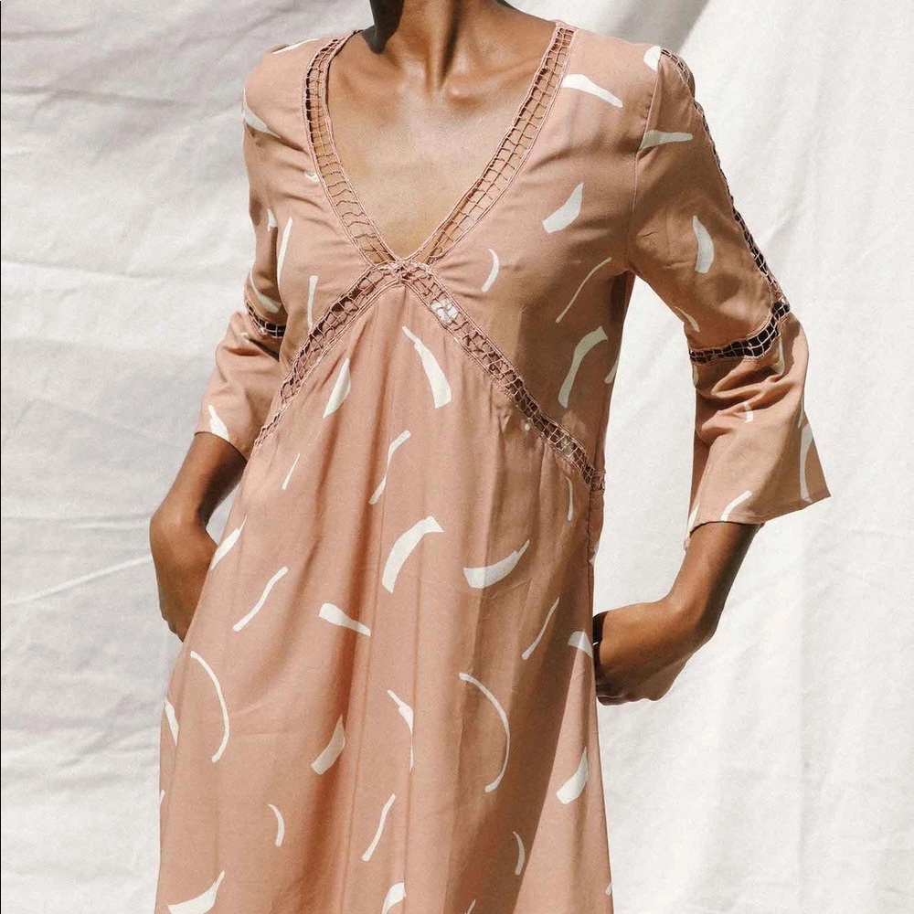 Yireh Barcelona Mini Dress in Clay Muted Pink